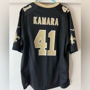 Men's New Orleans Saints Alvin Kamara Nike Black Game Jersey Size: Large